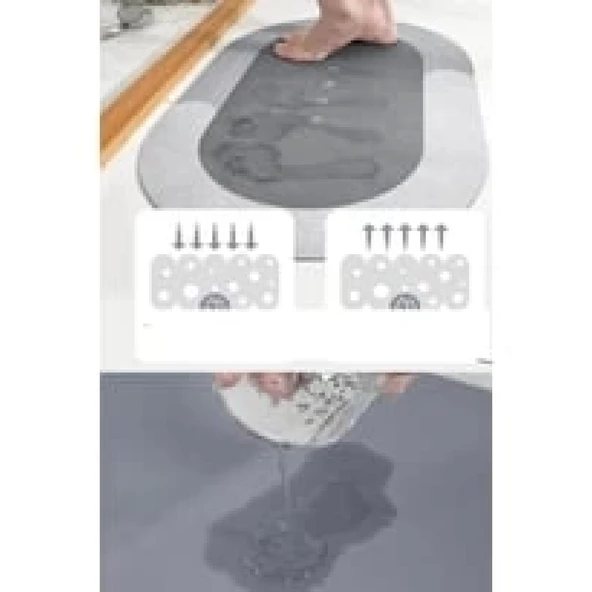 Süper Su Emici Kaymaz Tabanlı Banyo Paspası ( 40*60 )cm - 2