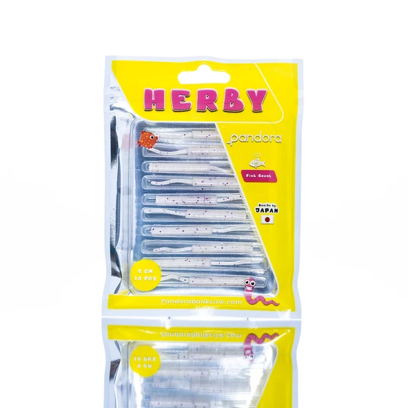 Pandora Herby LRF Silicon 5cm 10'lu Renk: White Glitter ürün görseli