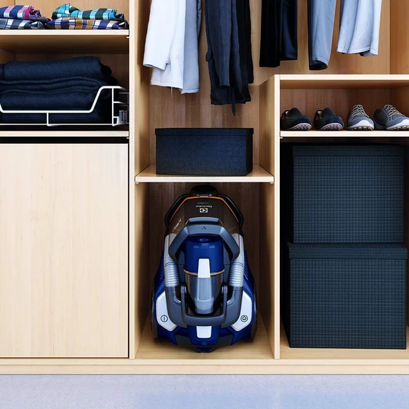 ELECTROLUX Ultraflex EUFC81DB Toz Torbasız Elektrikli Süpürge, 12 M Süpürme Yarıçapı, Kolay Boşaltılabilen Toz Haznesi, Yıkanabilir Hijyen Filtresi,%99 Toz Filtrasyonu - Resim 4