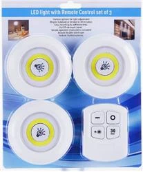 Yakut 3 Adet Kumandalı Yapıştırmalı Led Aydınlatma 3AAA Pilli - 2