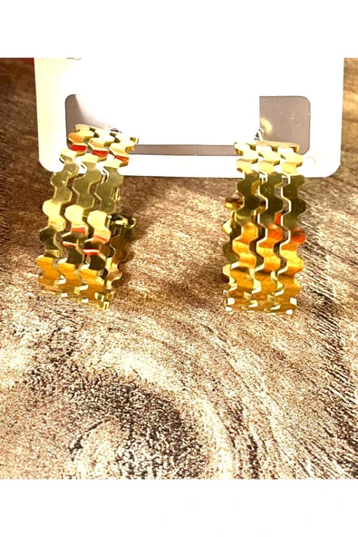 Monalisa Home Gold Renk Lüks Gösterişli Figürlü  Küpe ürün görseli 1