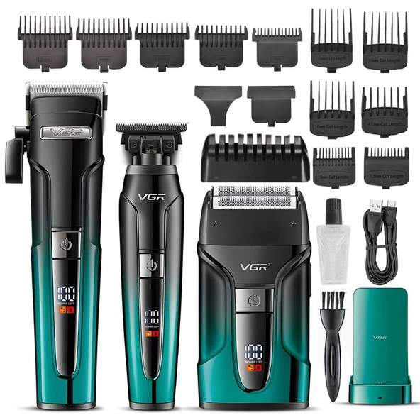 VGR Voyager V-694 Profesyonel Şarjlı Traş Makinesi Seti - 3'ü 1 Arada Kuaför Seti ürün görseli 1