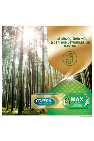 Corega Max Tutuş Ve Ferahlık Diş Protezi Yapıştırıcı Krem 40 gr - Resim 7
