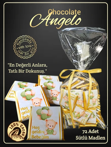 Angelo Chocolate Bebek Doğum Çikolatası - 3