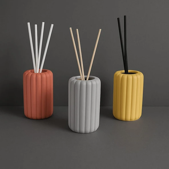 Sarı Beton Oda Kokusu Şişesi Ve Çubuğu - 2