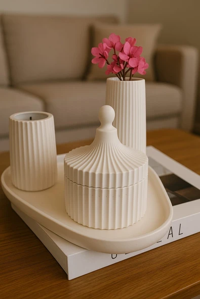 Beton Dekoratif 4 Parça Set