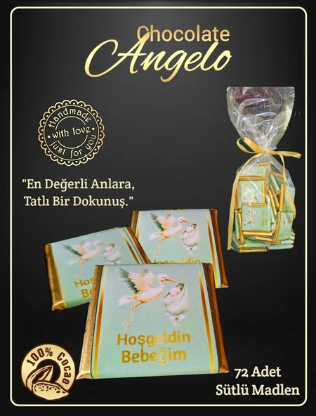 Angelo Chocolate Bebek Doğum Çikolatası - 3