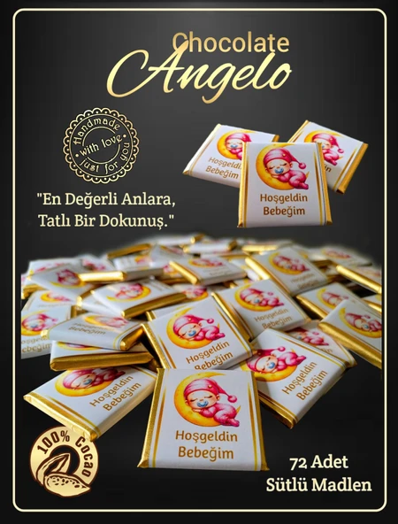 Angelo Chocolate Kız Bebek Doğum Çikolatası - 4