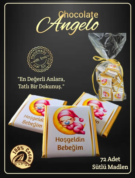Angelo Chocolate Kız Bebek Doğum Çikolatası - 3