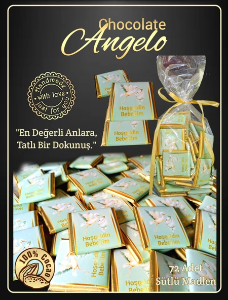 Angelo Chocolate Bebek Doğum Çikolatası - 4