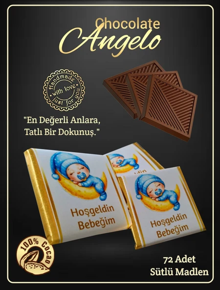 Angelo Chocolate Erkek Bebek Doğum Çikolatası - 2