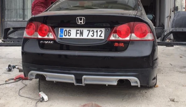 HONDA CİVİC FD6 (2006-11) MUGEN RR ARKA TAMPON EKİ DİFÜZÖR - Resim 2