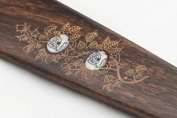 Sedefli Ahşap Ayakkabı Çekeceği Kereta - 2