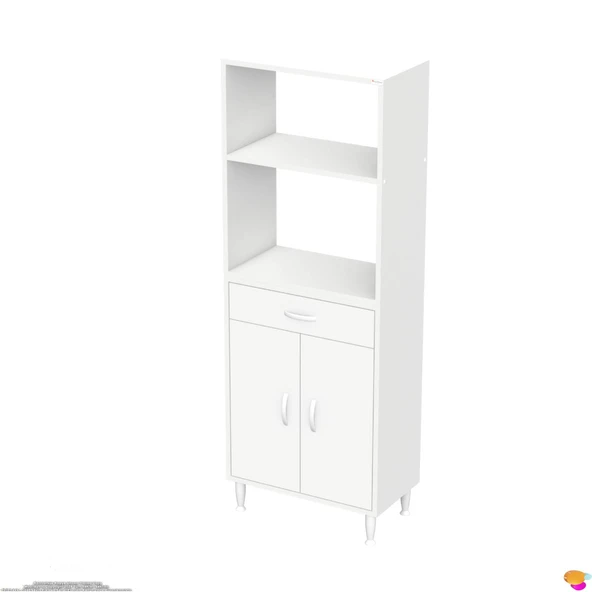 Modilayn VİO Fırın Dolabı (65x163,4x32.5 cm) Çekmeceli Kapaklı Mini/Midi Mikrodalga Mutfak Dolabı - Resim 8