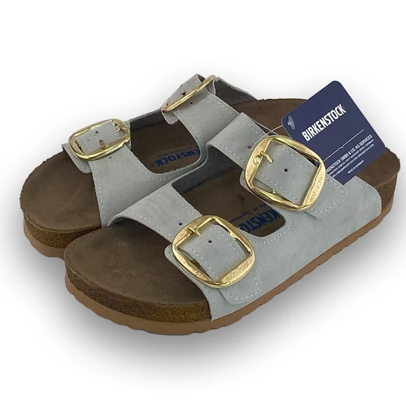 Birkenstock Arizona Gold Tokalı Yumuşak Kemer Taş Kadın Terlik - 3