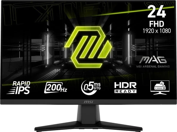 23.8 MSI MAG 242F 0.5MS 200HZ FLAT RAPID IPS FREESYNC MONITOR