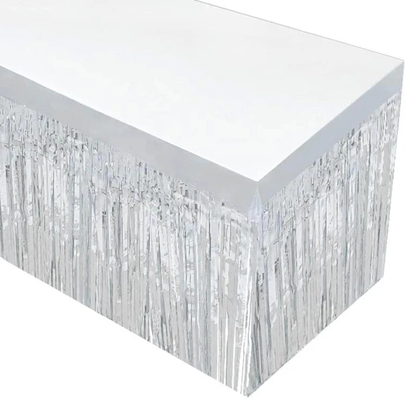 Gümüş Metalize Masa Eteği 275x75 Cm – Kendinden Yapışkanlı - 3