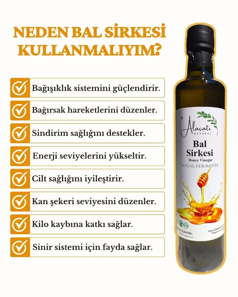 Bal Sirkesi Doğal Fermantasyon 500 ml - 2