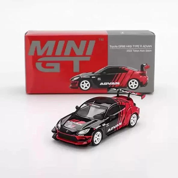 Mini GT Toyota GR86 HKS TYPE R ADVAN 2022 Tokyo Auto Salon 1/64 Model Araba ürün görseli 1