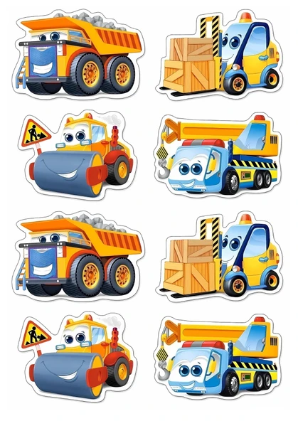 İş Makinaları Yenilebilir Cupcake ve Pasta Resim Baskı ürün görseli 1