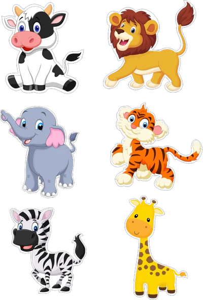 Safari Yenilebilir Cupcake ve Pasta Resim Baskı ürün görseli