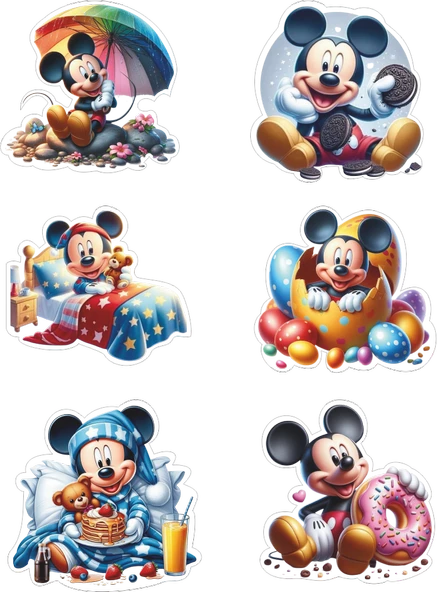 Mickey Mouse Yenilebilir Cupcake ve Pasta Resim Baskı ürün görseli
