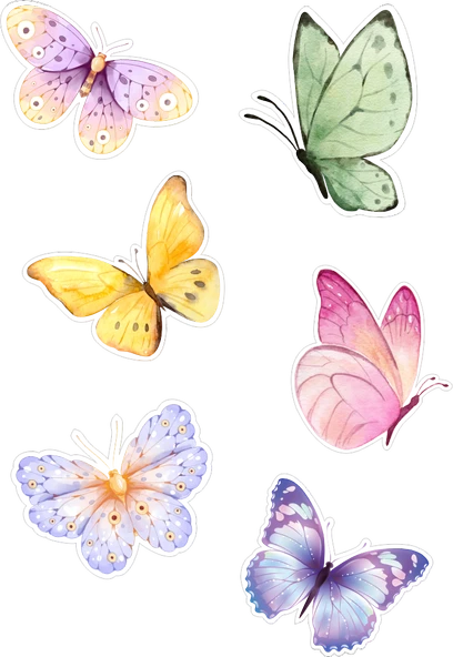 Kelebek Yenilebilir Cupcake ve Pasta Resim Baskı ürün görseli