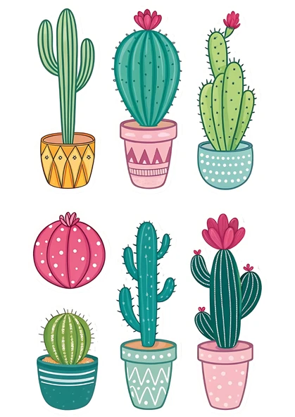 Kaktüs Yenilebilir Cupcake ve Pasta Resim Baskı ürün görseli