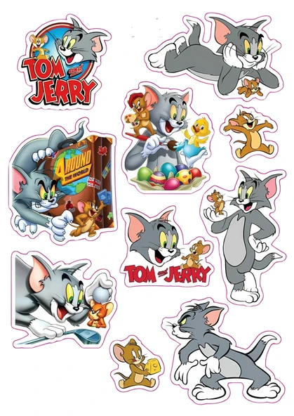 Tom ve Jerry Yenilebilir Cupcake ve Pasta Resim Baskı - 1