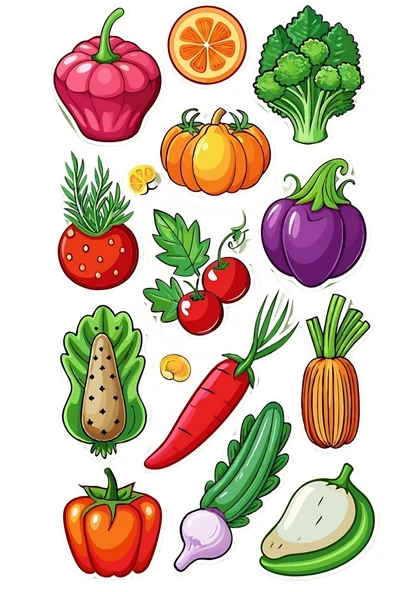 Sebze Yenilebilir Cupcake ve Pasta Resim Baskı ürün görseli