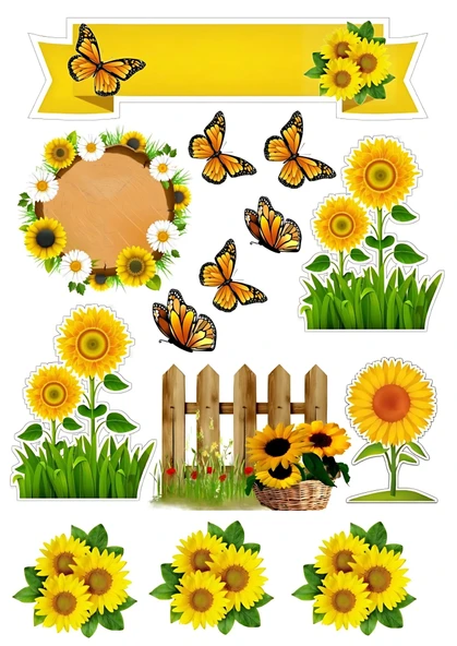 Ayçekirdeği Yenilebilir Cupcake ve Pasta Resim Baskı ürün görseli