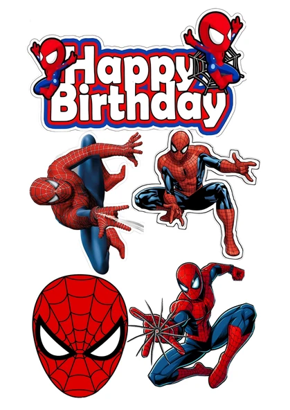 Örümcek Adam Yenilebilir Cupcake ve Pasta Resim Baskı ürün görseli