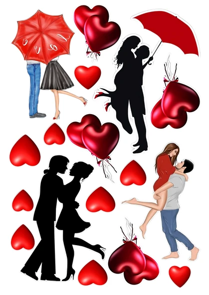 Aşk Yenilebilir Cupcake ve Pasta Resim Baskı ürün görseli