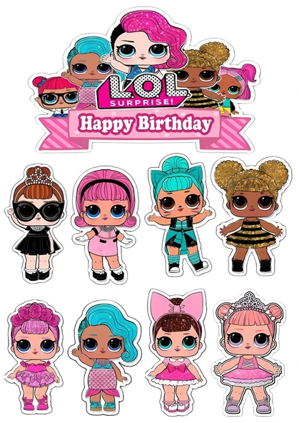 Lol Bebek Yenilebilir Cupcake ve Pasta Resim Baskı ürün görseli