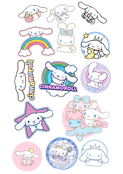 Cinnamoroll Yenilebilir Cupcake ve Pasta Resim Baskı ürün görseli 1