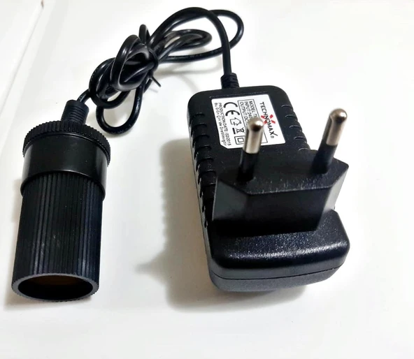 Yatak Pompa Adaptörü Çakmak Adaptörü Araç Çakmaklık Çevirici Ev Tipi 30W/2,5/12V - Resim 2