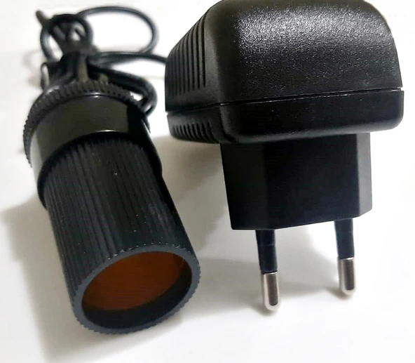 Yatak Pompa Adaptörü Çakmak Adaptörü Araç Çakmaklık Çevirici Ev Tipi 30W/2,5/12V - Resim 3