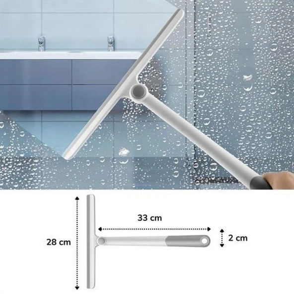 BUFFER® 360 Derece Döner Başlıklı Cam Sil Çok Amaçlı Pratik Cam Ayna Fayans Silme Aparatı - 7