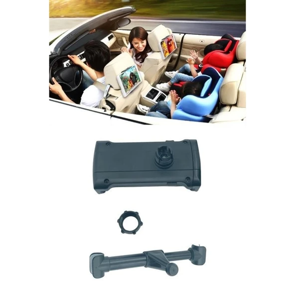 BUFFER® Oto Koltuk Arkası Telefon Tablet Tutucu Ayarlanabilir 360 Derece Dönebilen Pratik Stand - 8