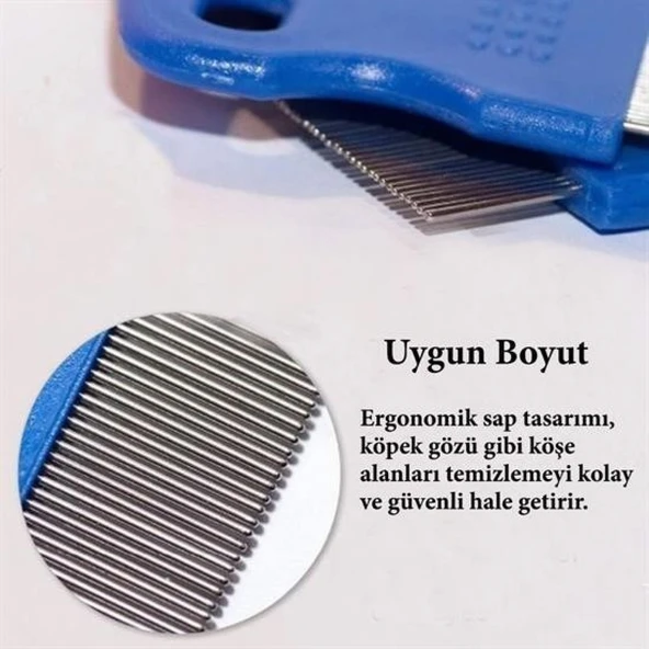 BUFFER® Evcil Hayvan Kedi Köpek Pire Tarağı ve Köpek Gözyaşı Lekesi Tarağı - 2