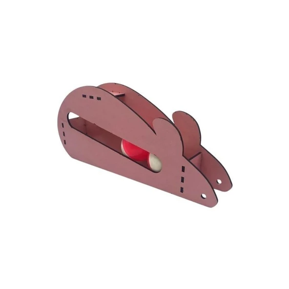 BUFFER®  Fare Kedi Oyunu Ahşap 2 Toplu Kedi Oyuncağı Tahta Kedi Oyunu Tahta Fare Ve Toplu Oyuncak - 6