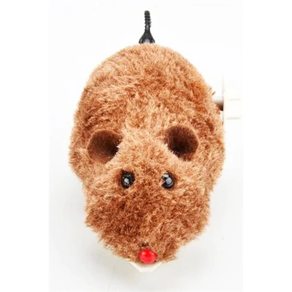 BUFFER® Kurmalı Kedi Eğitim Oyuncağı Tüylü Peluş Fare Yakalama İnteraktif Sevimli Eğlenceli Oyuncak - 8