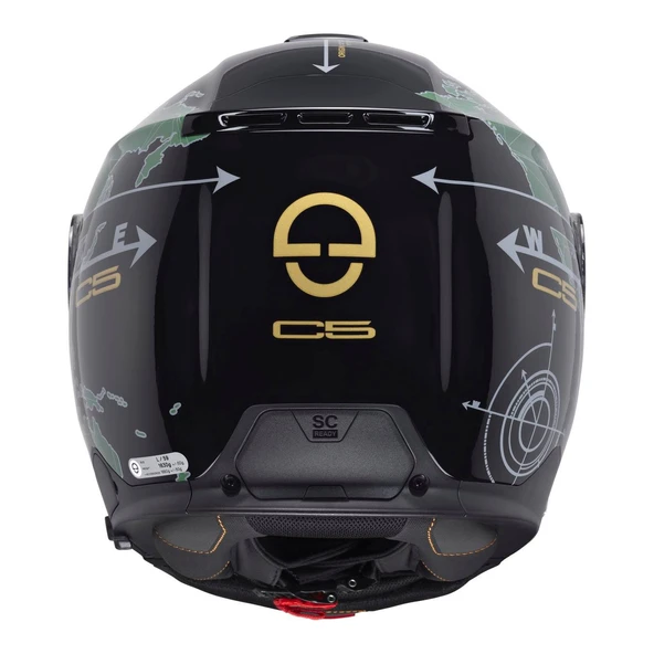 SCHUBERTH C5 GLOBE GREEN ÇENE AÇILIR MOTOSİKLET KASKI - Resim 3
