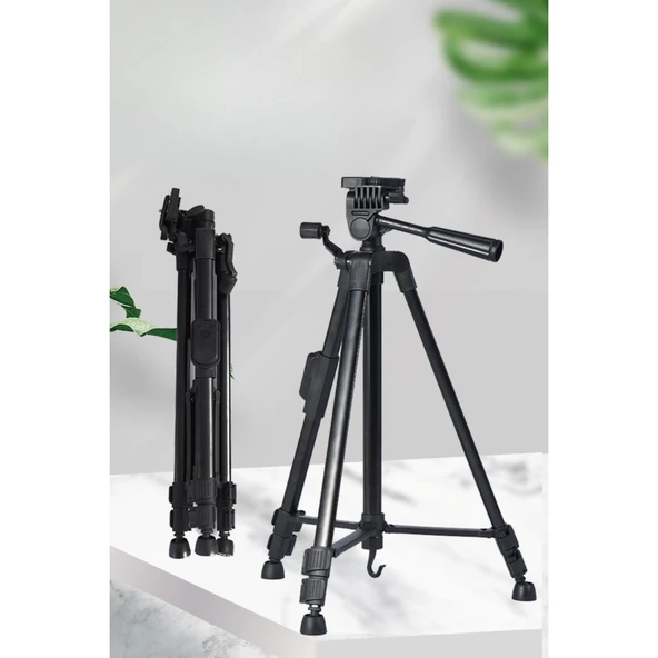 BUFFER® Telefon ve Fotoğraf Makinası Takılabilen Bluetooth Kumandalı 146 cm Tripod - 6