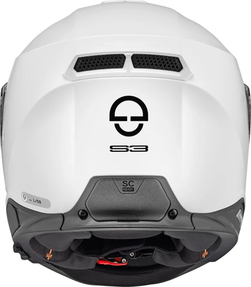 SCHUBERTH S3 GLOSSY WHITE  KAPALI MOTOSİKLET KASKI - Resim 4