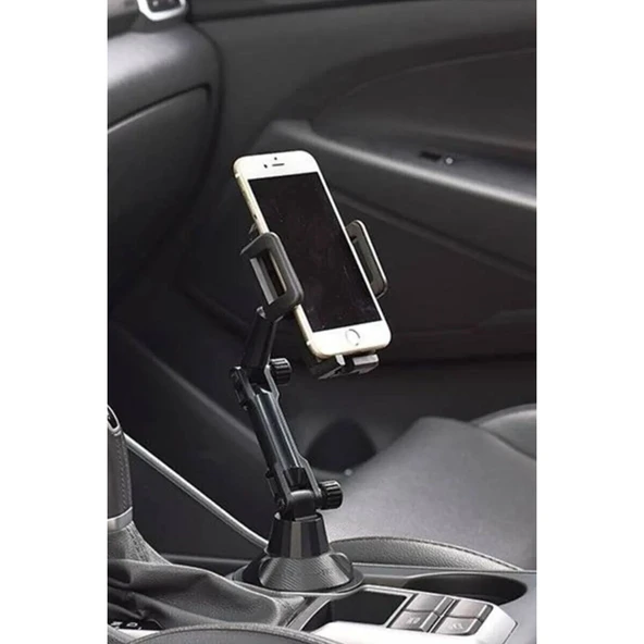 BUFFER® Teleskopik Araç Bardak Yerine Giren Telefon Tutucu - 7