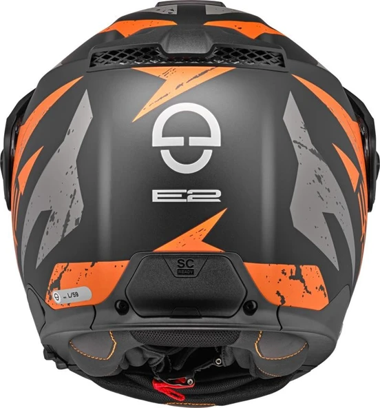 SCHUBERTH E2 EXPLORER ORANGE ÇENE AÇILIR SİPERLİKLİ MOTOSİKLET KASKI - Resim 2