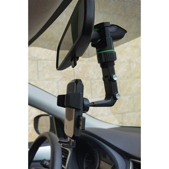BUFFER® Dikiz Aynasına Takılabilen Eklemli Telefon Tutucu Aparat - 8
