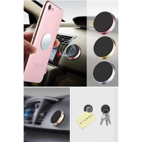 BUFFER® Tüm Modellerle Uyumlu Manyetik Araç İçi Telefon Tutucu Çok Amaçlı Güçlü Mıknatıs Tutucu - 6