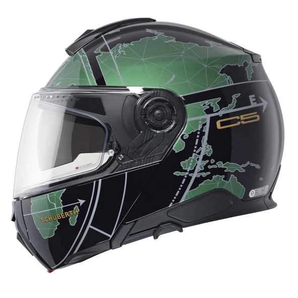 SCHUBERTH C5 GLOBE GREEN ÇENE AÇILIR MOTOSİKLET KASKI ürün görseli